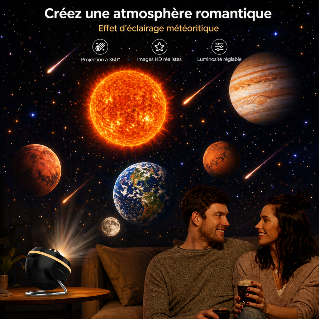 Aerlune Nébuleuse 3D - Projecteur de Galaxie Premium